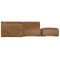Homeroots 116" Brown Leather Wood Sofa With Ottoman 641054 - alternate 6
