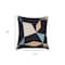 Homeroots 24" Blue and Beige Geometric Cotton Blend Throw Pillow With Embroidery 549429 - alternate 5