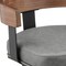 Homeroots 30" Gray Brown and Black Faux Leather and Iron Low Back Bar Height Swivel Bar Chair 569163 - alternate 6