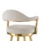 Armen Living Justin 26in Swivel Counter Stool with Gold Brushed Stainless Steel and Taupe Fabric LCJTBABGLTP26 - alternate 4