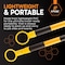 Xpose Safety Retractable Cone Bar Black/Yellow, 72in to 120in Length, 100PK CBY72/120-100-X - alternate 4