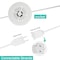 Jonathan Y 10-Light Indoor/Outdoor 10 ft. Rustic Farmhouse LED G40 Metal Cage Shade String Lights, White JYL8703B - alternate 3