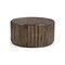 Homeroots 36" Brown Solid Wood Round Drum Coffee Table 565307 - alternate 2