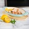 Martha Stewart 2 Piece Enameled Cast Iron Oval Casserole Birch Wood Trivet Set in Aqua 129057.02 - alternate 5