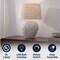 Jonathan Y Alaro 24.5" Farmhouse Coastal Water Hyacinth Basket LED Table Lamp, White JYL6501C - alternate 3