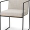 Homeroots Beige and Black Upholstered Cushion And Metal Dining Arm Chair 605663 - alternate 4