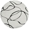 Homeroots 8' White And Black Round Abstract Washable Indoor Outdoor Area Rug 597531 - alternate 6