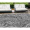 Homeroots 10' X 14' Gray Charcoal And Silver Abstract Washable Indoor Outdoor Area Rug 588473 - alternate 1