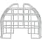 Safety Technology International Wire Cage, Steel, Surface Mount, 6 3/4 in W x 7 1/2 in H x 6 1/8 in D, White STI-9708 - alternate 1