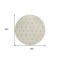 Homeroots 8' Gold And Beige Round Geometric Washable Indoor Outdoor Area Rug 595735 - alternate 6