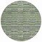 Homeroots 8' Olive Green And Gray Round Striped Washable Indoor Outdoor Area Rug 587916 - alternate 4