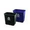 Recycle Collection 8 Qt. Wastebasket, Blue/White, 12PK R4001BR - alternate 2