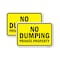 Signmission No Dumping Private Property 1 Yellow, 12'' X 18'' 2 Signs, Heavy Gauge Aluminum, 2PK A-1218-2PACK-25091 - alternate 1