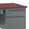 Flash Furniture Cambridge Commercial Grade 30x60 Double Pedestal Desk, 5 Locking Drawers, Mahogany Top GC-M-GRY-30X60-MHG-GG - alternate 6