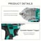 Edendirect 850Nm High Torque Cordless Electric Wrench with 4.0Ah Lithium Battery and LED Light IR-TB81 - alternate 4