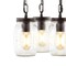 Jonathan Y Gaines 11" 3-Light Farmhouse Industrial Iron Mason Jar LED Semi Flush Mount, Oil Rubbed Bronze JYL7802A - alternate 7
