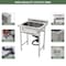 Wrightmaster 21.7 in. Freestanding Stainless Steel 1 Compartment Kitchen Sink with Drain Pipe, Adjustable Feet ZOR-Y2522R1-S - alternate 5
