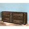 Homeroots 66" Brown Three Drawer Double Dresser 282560 - alternate 5
