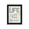 Homeroots Life is too Short 2 Black Framed Print Wall Art 406766 - alternate 2