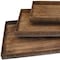 Homeroots Set of Three Brown Wood Nesting Serving Trays 274824 - alternate 4