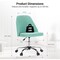 Yssoa Simple Deluxe Armless Office Desk Chair, Modern Cute Swivel Vanity Chair Comfy Home Office Chairs w 3A88HKCHAIROFFICEGRN01 - alternate 4