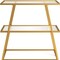 Homeroots 36" Gold Metal And Glass Three Tier Etagere Bookcase 527600 - alternate 5