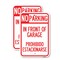 Signmission In Front of Garage Prohibido Estacionarse, 18'' X 24'' 2 Signs, Heavy Gauge Aluminum, 2PK A-1824-2PACK-23895 - alternate 1
