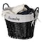 Wickerwise Handwoven Laundry Basket with Liner & Handles - Boho Decorative Storage Hamper for Clothes QI003106.BK - alternate 5