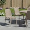 Homeroots Set of Four Taupe Heavy Duty Plastic Outdoor Stacking Dining Chairs, 4PK 565253 - alternate 4