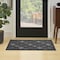 Homeroots 3' X 5' Charcoal And Black Trellis Indoor Outdoor Area Rug 545549 - alternate 5
