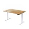 Homeroots 60" Adjustable Brown and White Stainless Steel Computer Desk 397747 - alternate 4