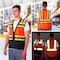 Protectx Hi Vis Safety Vest M Class 2 , Zipper 6 Pockets SV-120SS4-ORBK-M - alternate 5