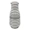 Homeroots 18" Black And White Hand Painted Stripe Ceramic Table Vase 566538 - alternate 3