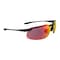 Crossfire Safety Glasses, Red Mirror Lens, Matte Black Frame, Half-Frame, Yes, 1 PR 2169 - alternate 1