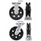 Hyw Products Heavy Duty Caster Set 8in V-Groove Wheels, 2 Rigid & 2 Swivel, 4PK 40-80R-A1-VG-2,40-80S-A1-VG-2 - alternate 3