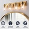 Jonathan Y Irving 27.75" 4-Light Seeded Glass/Iron Modern Contemporary LED Vanity Light, Brass Gold JYL7558D - alternate 6