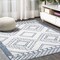 Jonathan Y Marokko Diamond Tribal Medallion Ivory/Blue 4 ft. x 6 ft. Indoor/Outdoor Area Rug SMB127C-4 - alternate 4