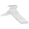 Nahanco 17in Low Gloss White Wooden SlimLine Jacket Hanger w/ Brushed Chrome Hook, 25PK SL23117 - alternate 2