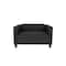 Homeroots 80" Black And Dark Brown Loveseat 530506 - alternate 1