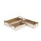 Homeroots Set of Three White Solid Wood And Metal Crate, 3PK 487716 - alternate 5