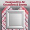 Smarty Had A Party 13" Silver Square Edge Beaded Disposable Paper Charger Plates (120 Plates), 120PK 2690-SS-CASE - alternate 4