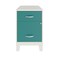 Space Solutions 14.25 in W 2 Drawer Vertical File Cabinet W/ Accessory Drawer & Legs, Pearl White / Teal 25934 - alternate 4