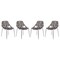 Leisuremod Modern Asbury Dining Chair with Chromed Legs, Taupe, 4PK AC16TP4 - alternate 1