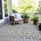 Homeroots 8' X 10' Gray And Light Gray Geometric Washable Indoor Outdoor Area Rug 596036 - alternate 2