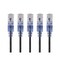 Monoprice Slim Cat6A Cable, 5 Pack, 3 ft.Black 15129 - alternate 1