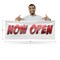 Signmission Now Open, 18 Inch x 48 Inch, Vinyl Banner B-30763 - alternate 3