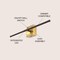 Jonathan Y Makena 28" Modern Minimalist Dimmable Integrated LED Metal Wall Sconce, Oil Rubbed Bronze/Brass Gold JYL7022F - alternate 7