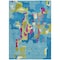 Homeroots 8' X 10' Aqua Green And Pink Abstract Washable Indoor Outdoor Area Rug 599535 - alternate 5