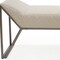 Homeroots 63in Cream and Gray Quilted Faux Leather and Steel Upholstered Bench 714183 - alternate 3