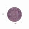 Homeroots 8' Eggplant Round Medallion Washable Indoor Outdoor Area Rug 608012 - alternate 4